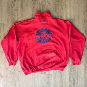 Columbia G.I. Joe’s Red Fleece Pullover Quarter Zip Men’s XL Vintage 90s